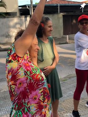 Alegria na pracinha — registro publicado no Instagram